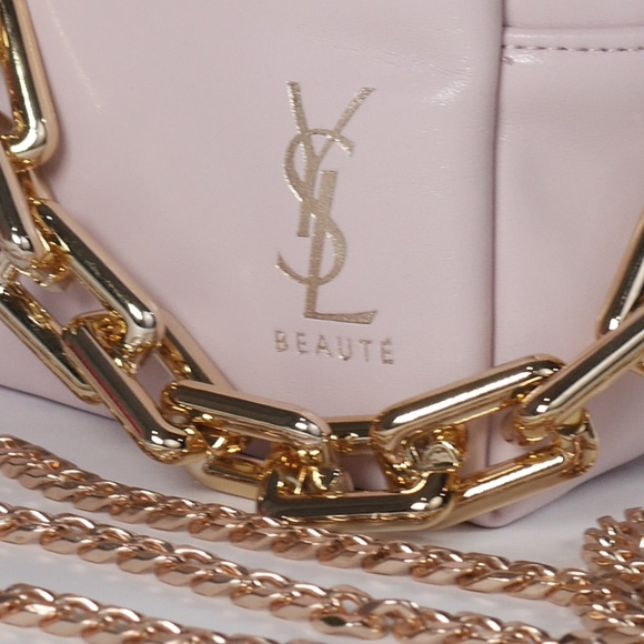 YSL Yves Saint Laurent Pink Crossbody Bag with Charm NEW - Picture 6 of 9